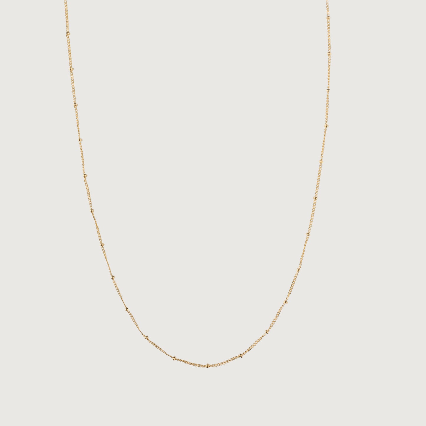 Small Beaded Chain Golden Necklace