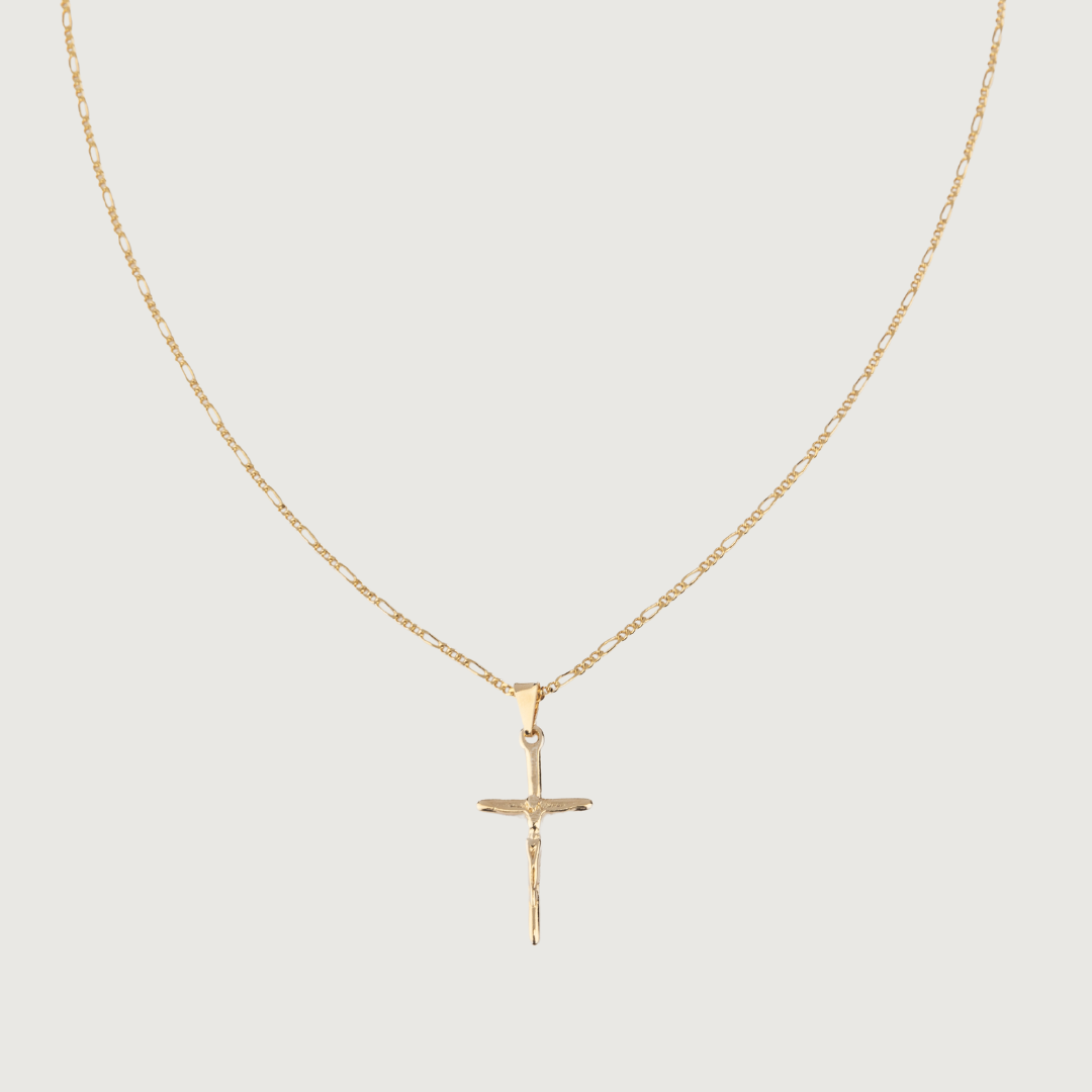 Sacred Faith Crucifix Golden Necklace