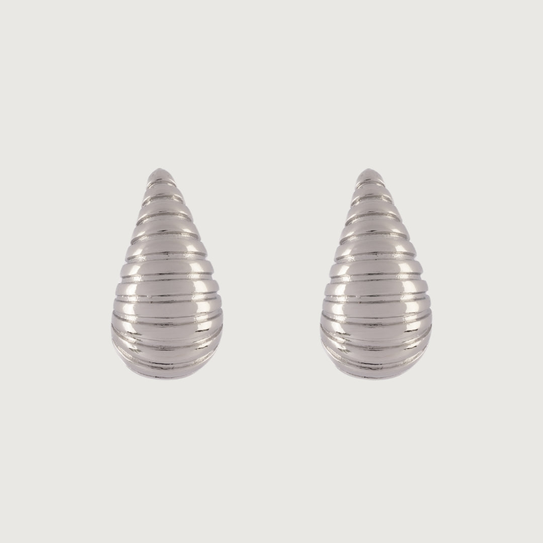 My Little Silver Spiral Drop Earrings - Small