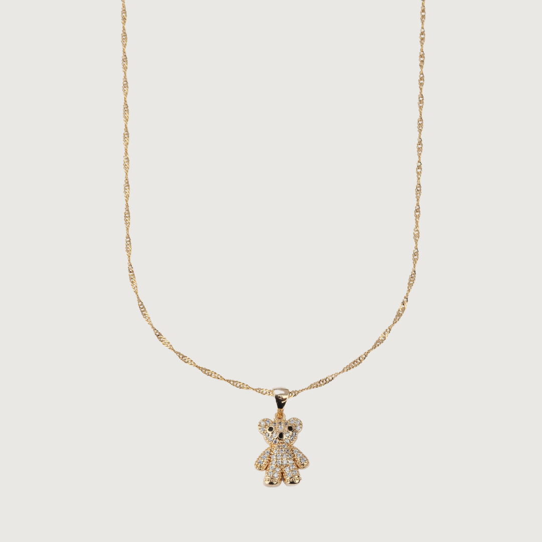 My Little Teddy Bear Zirconia Necklace