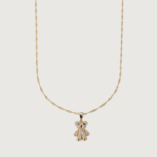 My Little Teddy Bear Zirconia Necklace