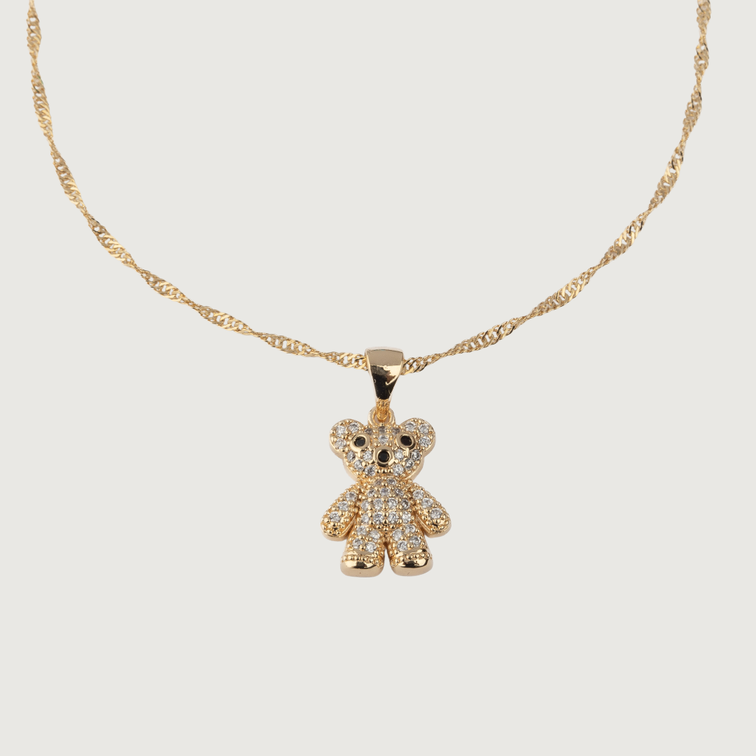 My Little Teddy Bear Zirconia Necklace