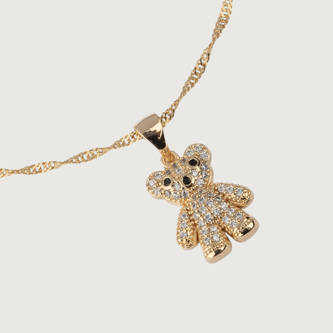 My Little Teddy Bear Zirconia Necklace