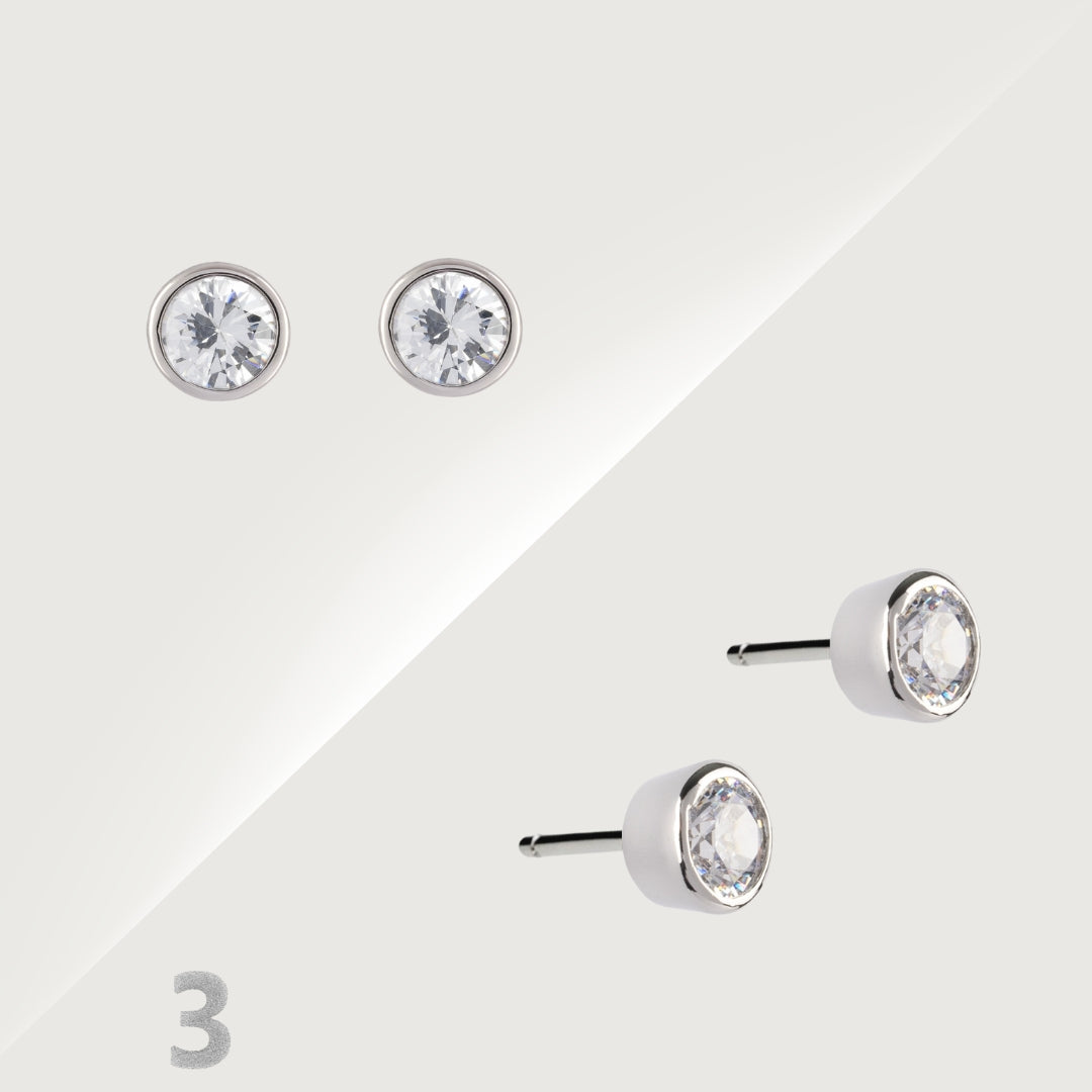 4-in-1 Sparkles Cubic Zirconia Earrings