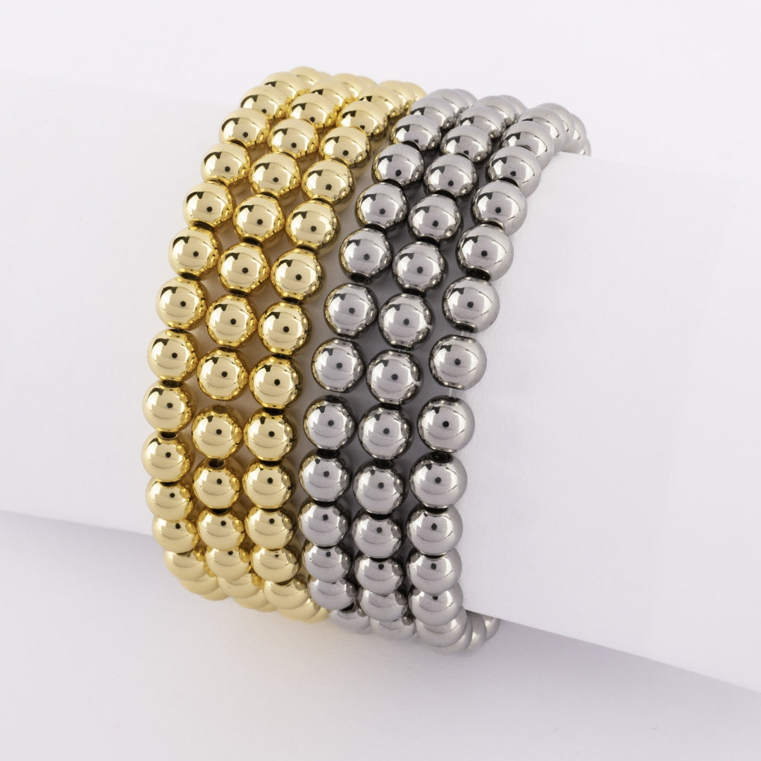Silver Beads Stainless Steel Bracelet