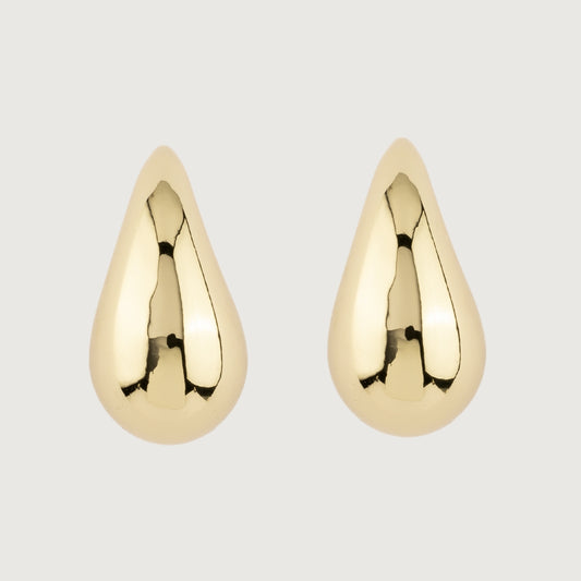 Golden Raindrop Earrings - Large