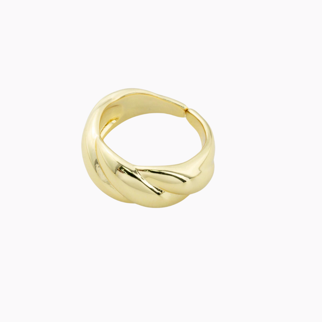 Golden Swirl Ring