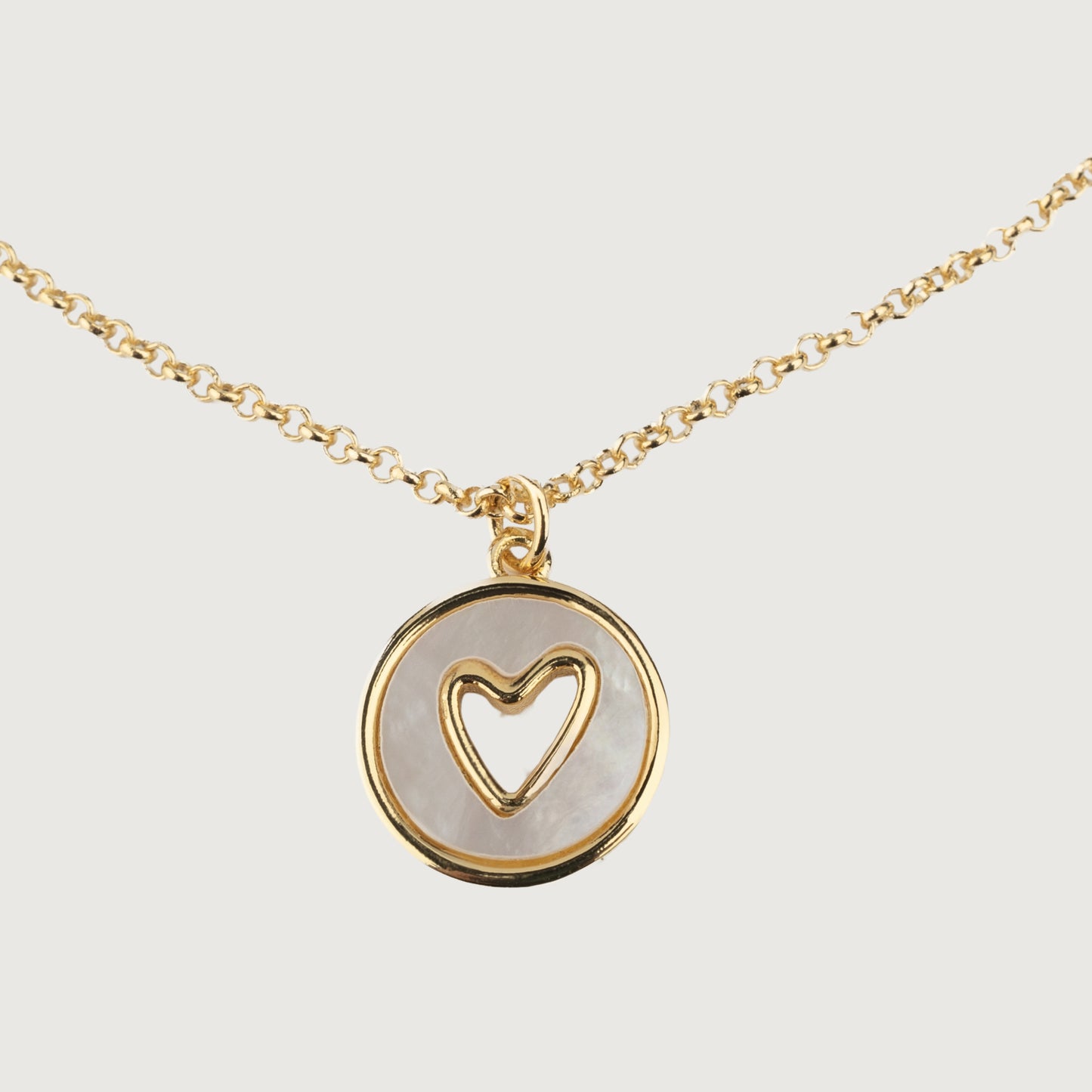 Fill My Heart Golden Pendant Necklace