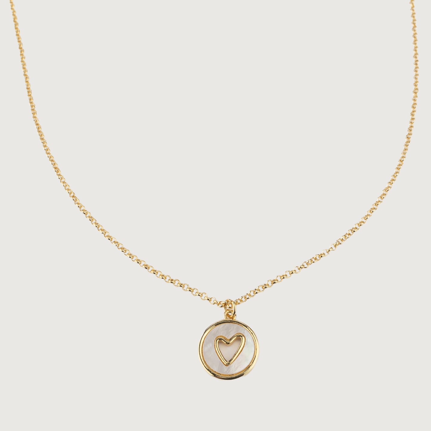 Fill My Heart Golden Pendant Necklace