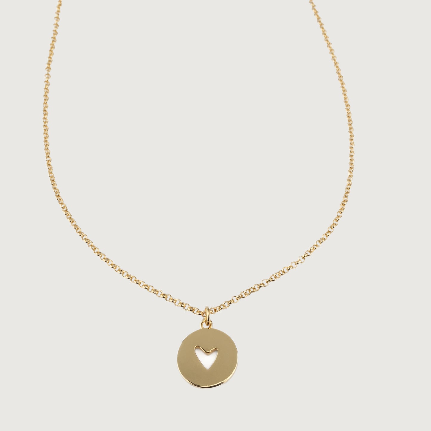 Fill My Heart Golden Pendant Necklace