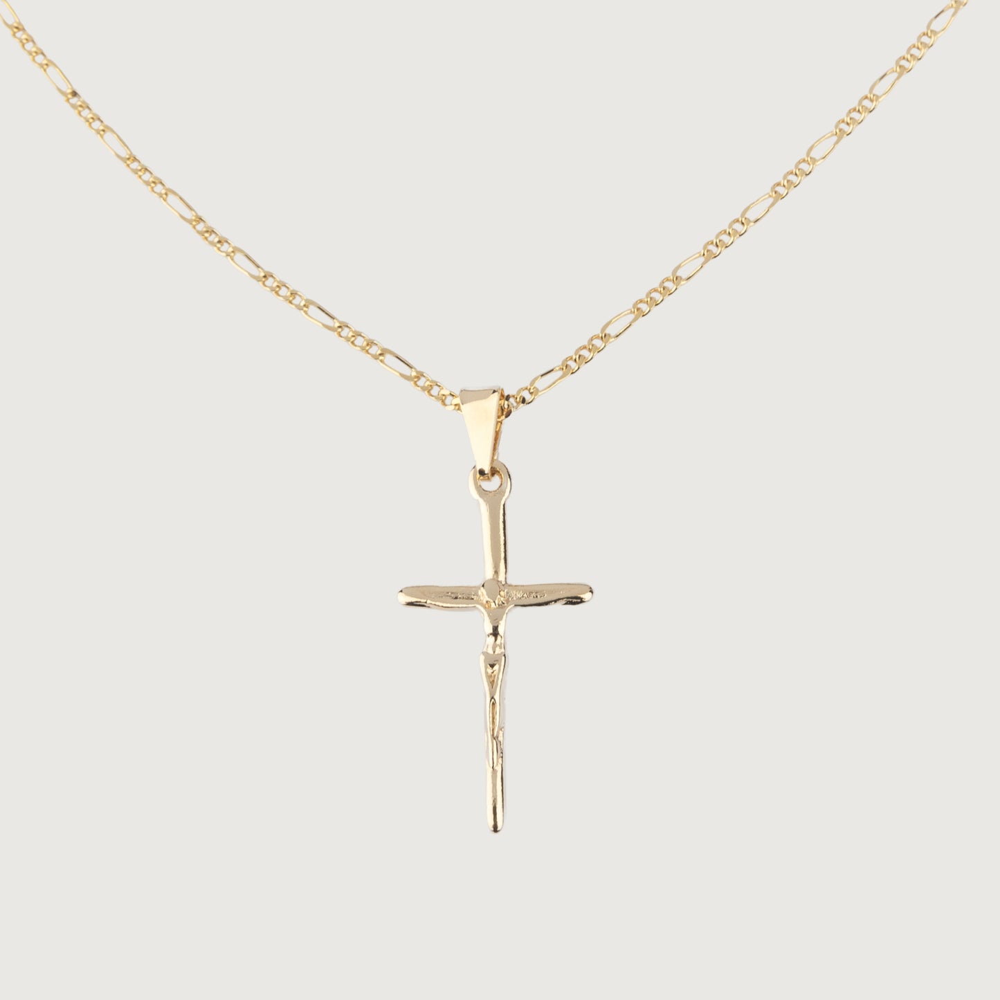 Sacred Faith Crucifix Golden Necklace