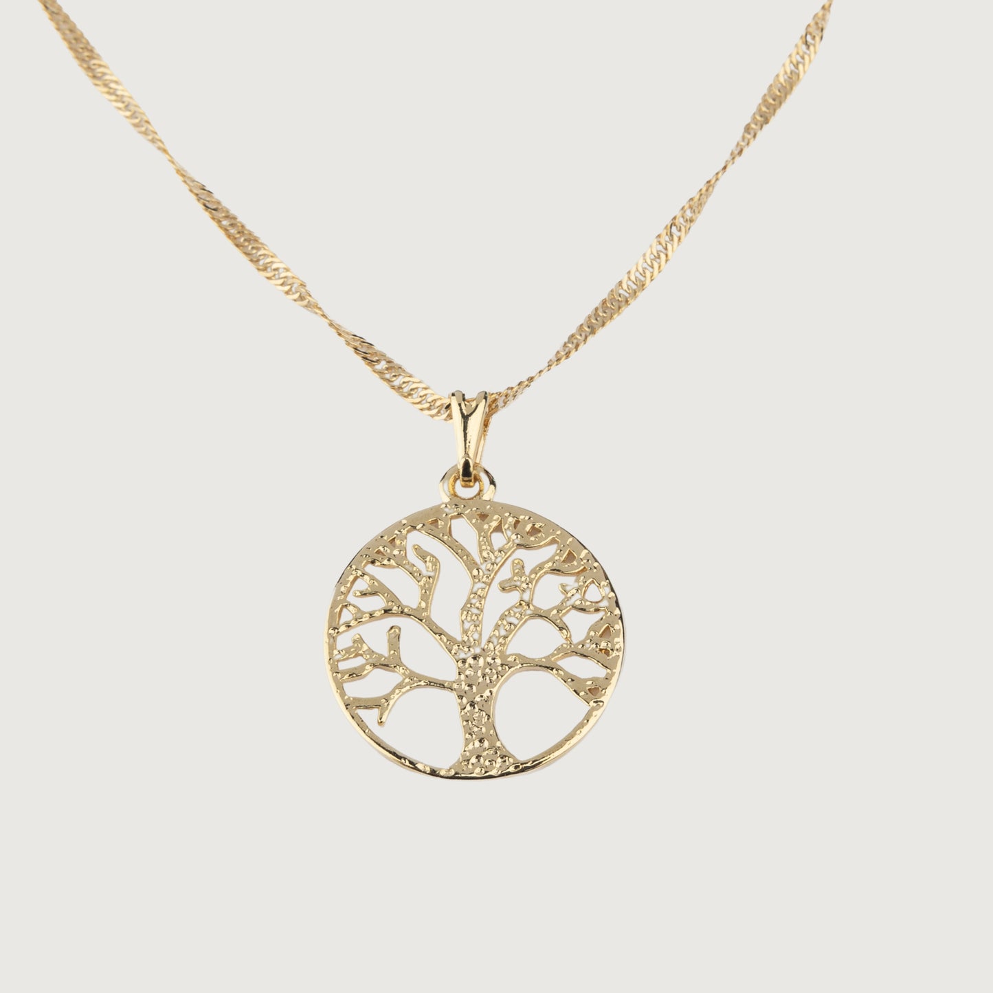 Tree of Life Everlasting Roots Golden Necklace