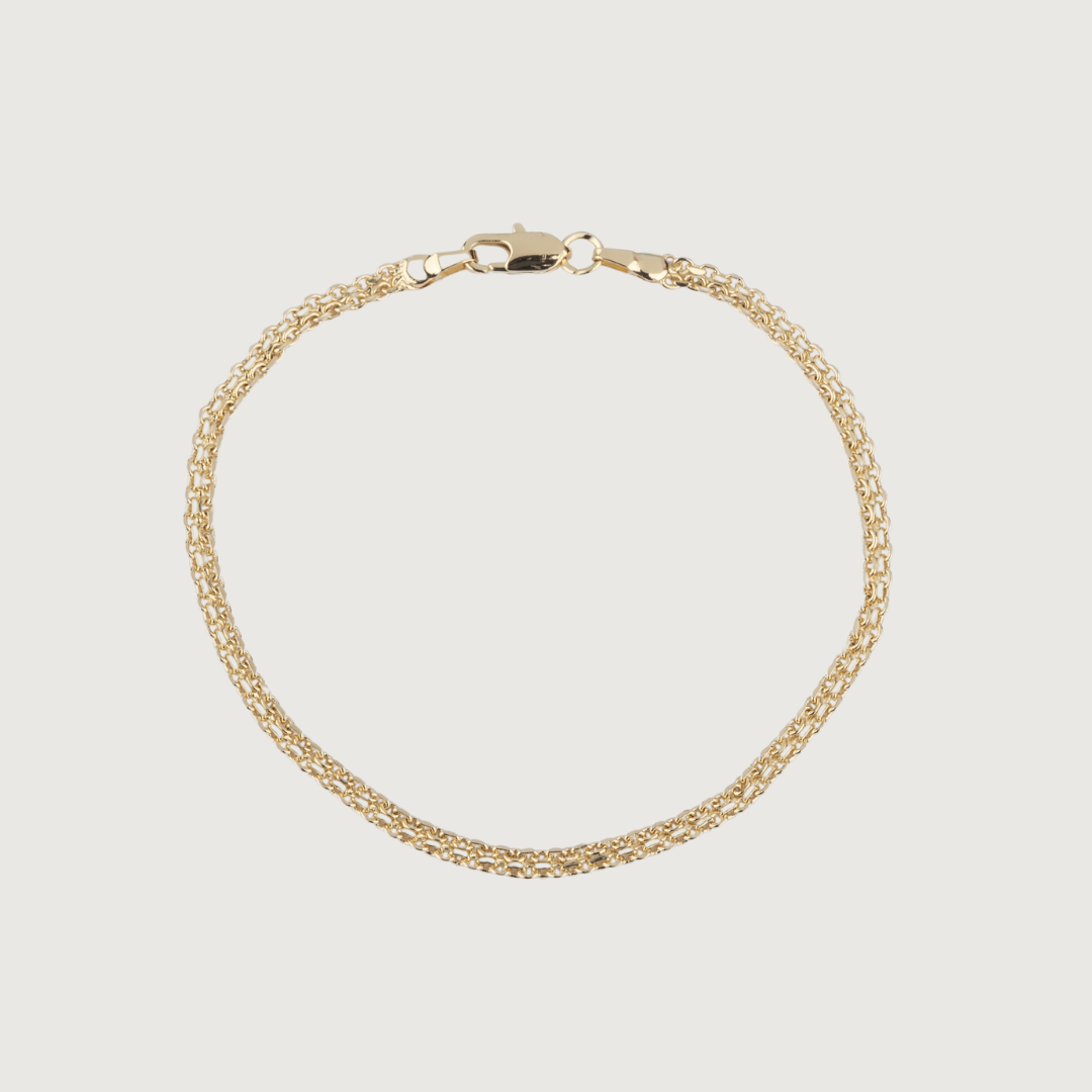 My Little Classic Golden Double Row Chain Bracelet