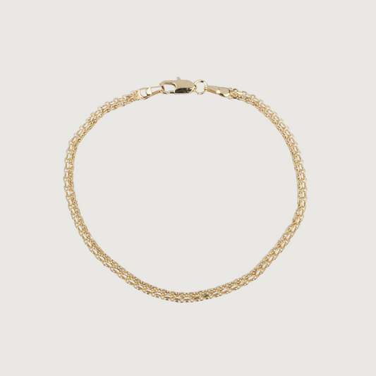 My Little Classic Golden Double Row Chain Bracelet