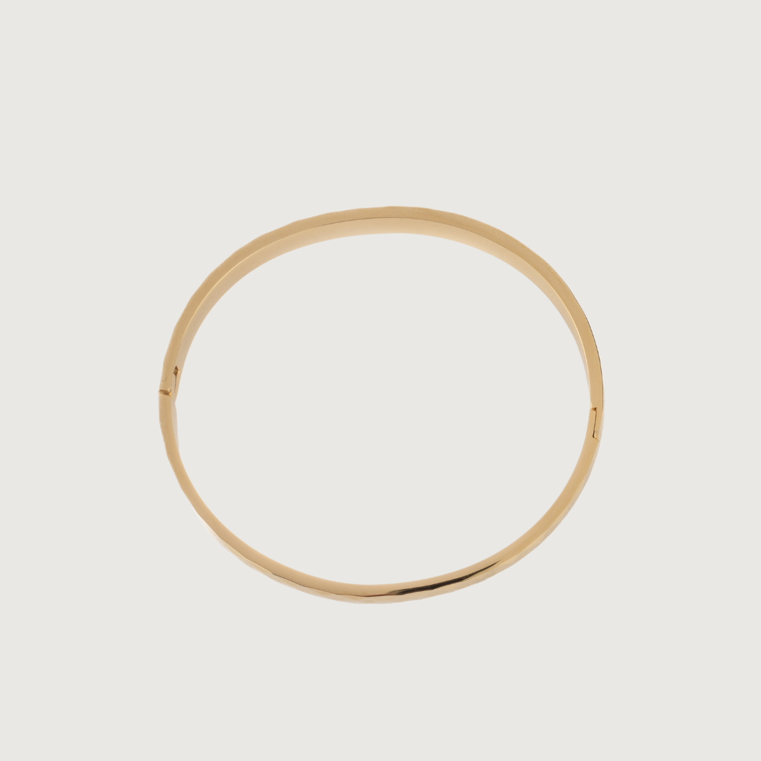 Argyle Pattern Golden Bangle