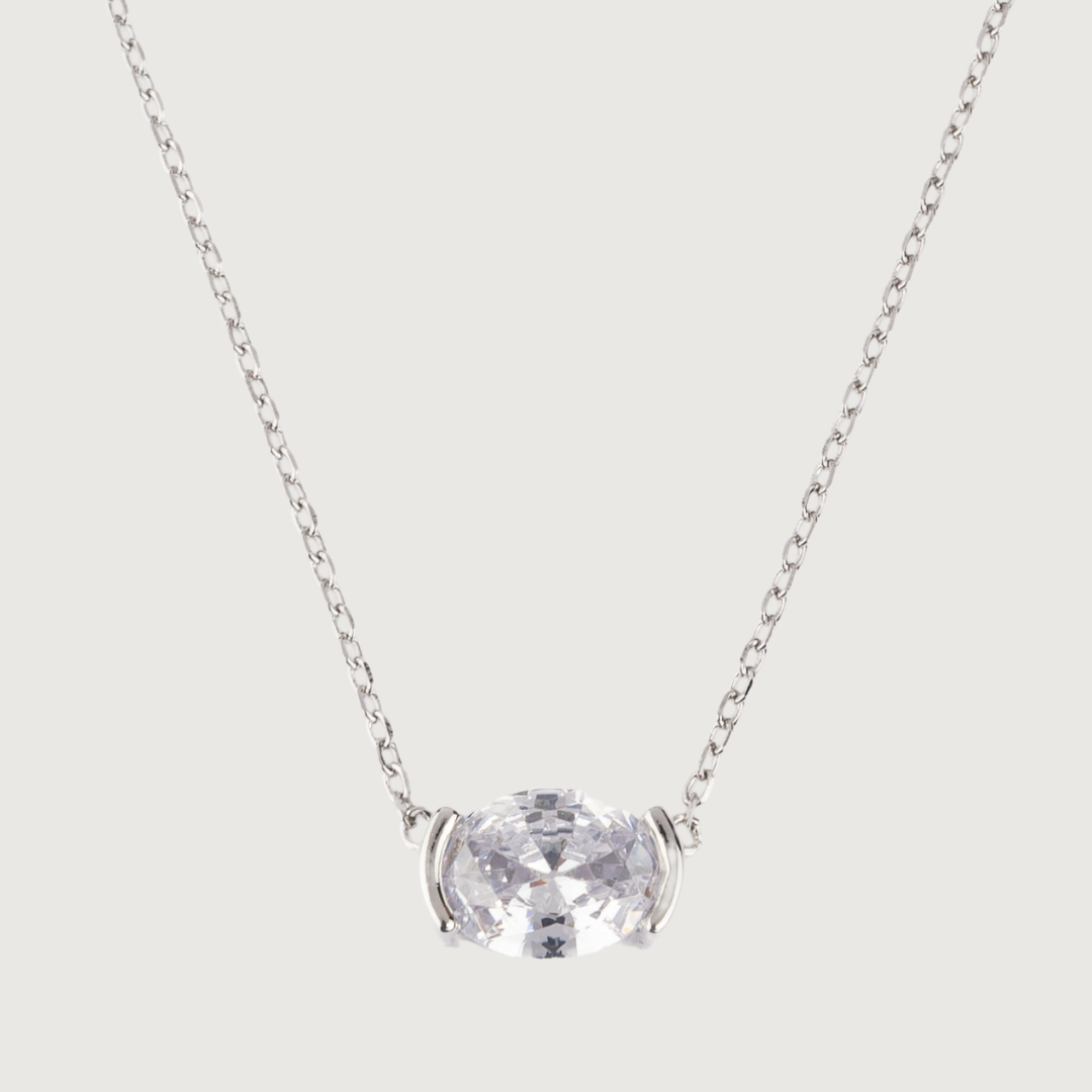 A True Gem Solitaire 925 Sterling Silver Necklace