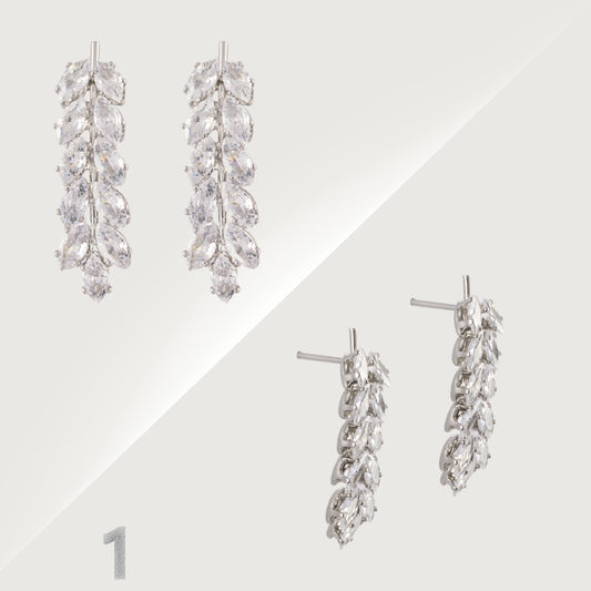 4-in-1 Sparkles Cubic Zirconia Earrings