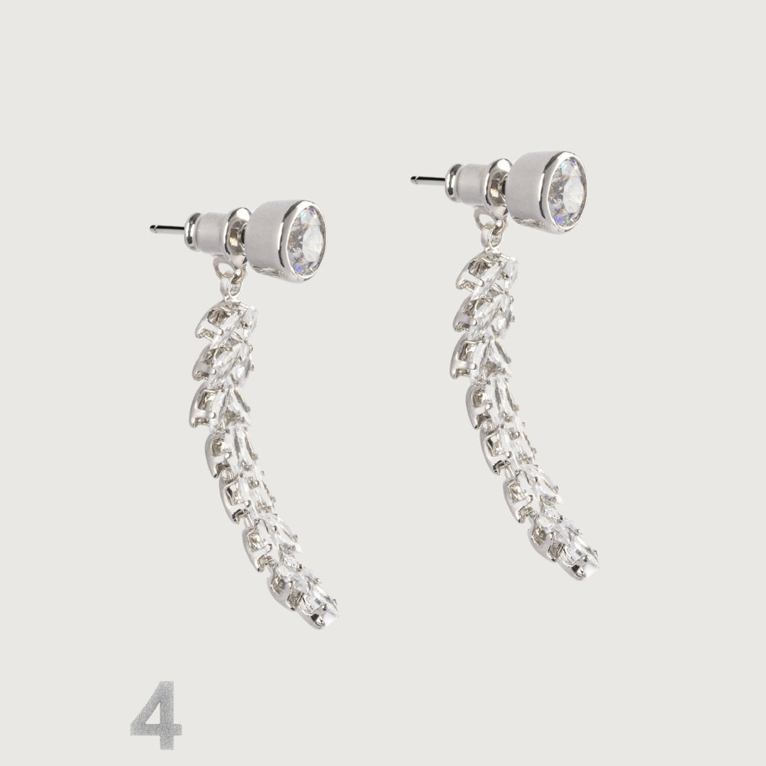 4-in-1 Sparkles Cubic Zirconia Earrings