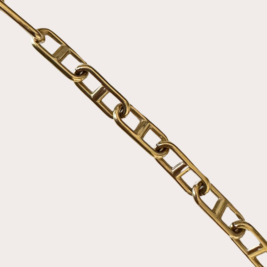Double Link Gold Chain Bracelet